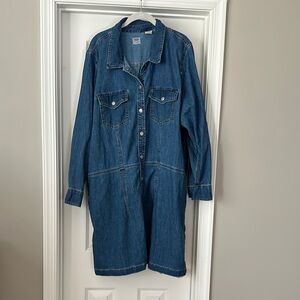 Levi's Indigo Denim Shirt Dress
